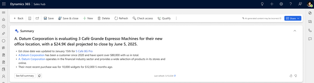 Microsoft Copilot opportunity summary